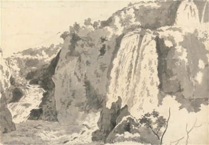 Joseph Wright of Derby - Rocky Landscape with Waterfalls - Google Art Project