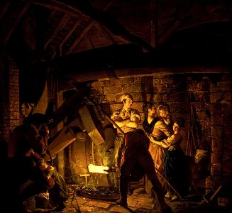 Joseph Wright of Derby (1734-1797) - An Iron Forge - T06670 - Tate