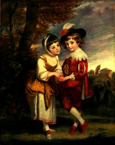 Joshua Reynolds - Lord Henry Spencer and Lady Charlotte Spencer. Free illustration for personal and commercial use.