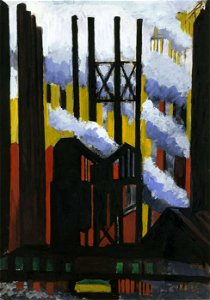 Joseph Stella - Steel Mill - 1975.39.6 - Smithsonian American Art Museum