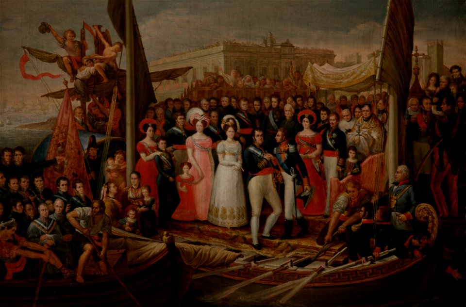 José Aparicio - Landing of Ferdinand VII in El Puerto de Santa María - Google Art Project