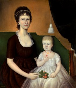 Joshua Johnson - Mrs. Andrew Bedford Bankson and Son, Gunning Bedford Bankson - 1998.315 - Art Institute of Chicago