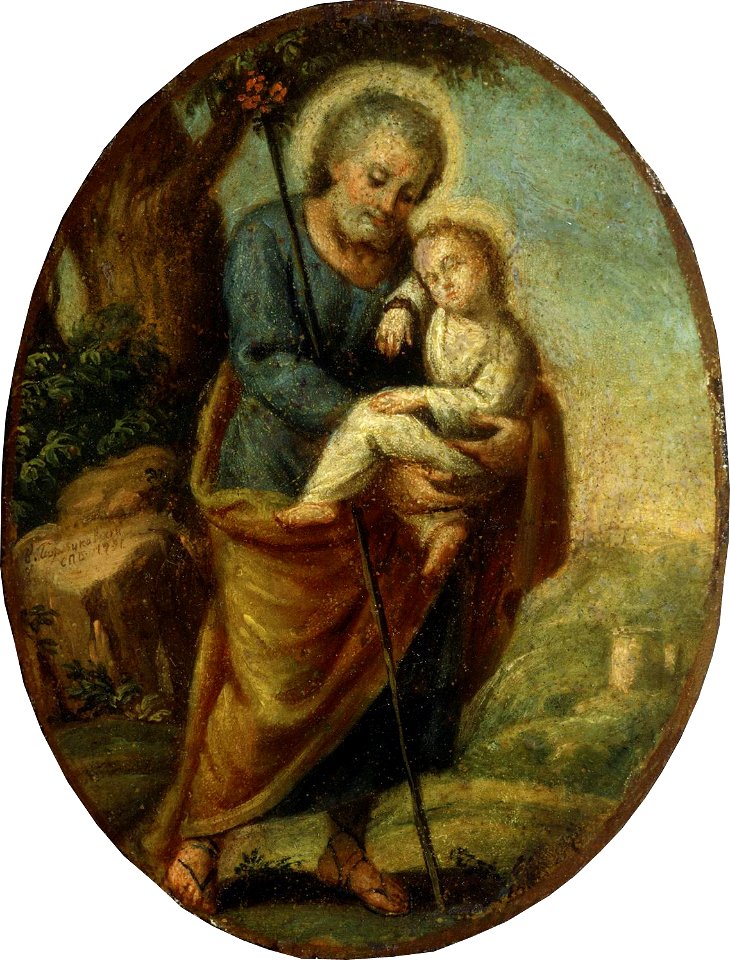 Joseph with Jesus by Borovikovsky