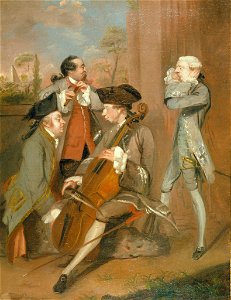 Joshua Reynolds - A Caricature Group, Sir Charles Turner, Mr. Cook, Mr. John Woodyeare, and Rev. Dr. William Drake - 53.349 - Rhode Island School of Design Museum
