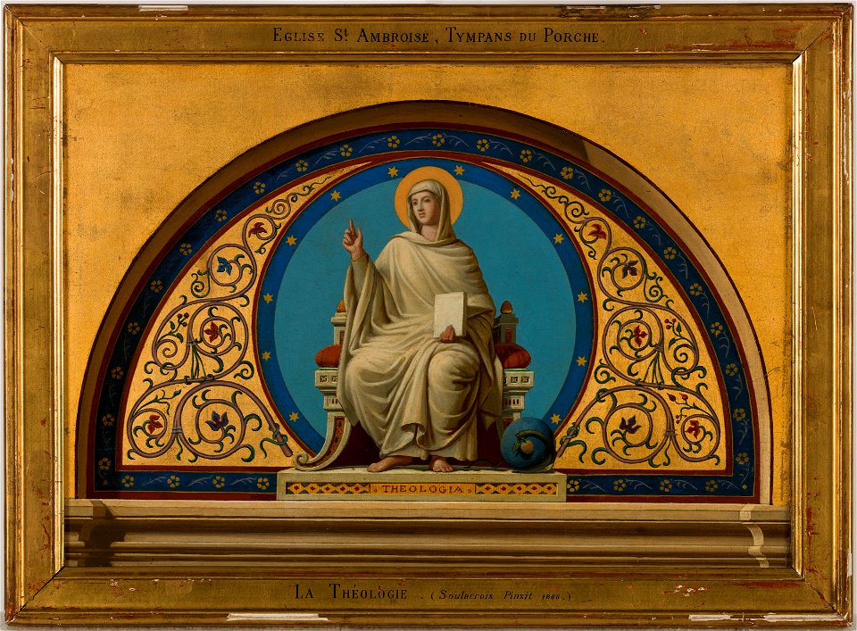 Joseph-Frédéric-Charles Soulacroix - Esquisse pour l'église Saint-Ambroise , La Théologie - PPP4795 - Musée des Beaux-Arts de la ville de Paris