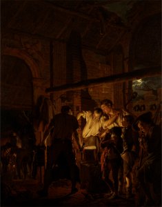 Joseph Wright of Derby - The Blacksmith's Shop - Google Art Project