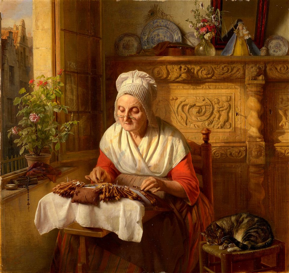 Josephus Laurentius Dyckmans (1811-88) - The Lace Maker - RCIN 406575 - Royal Collection