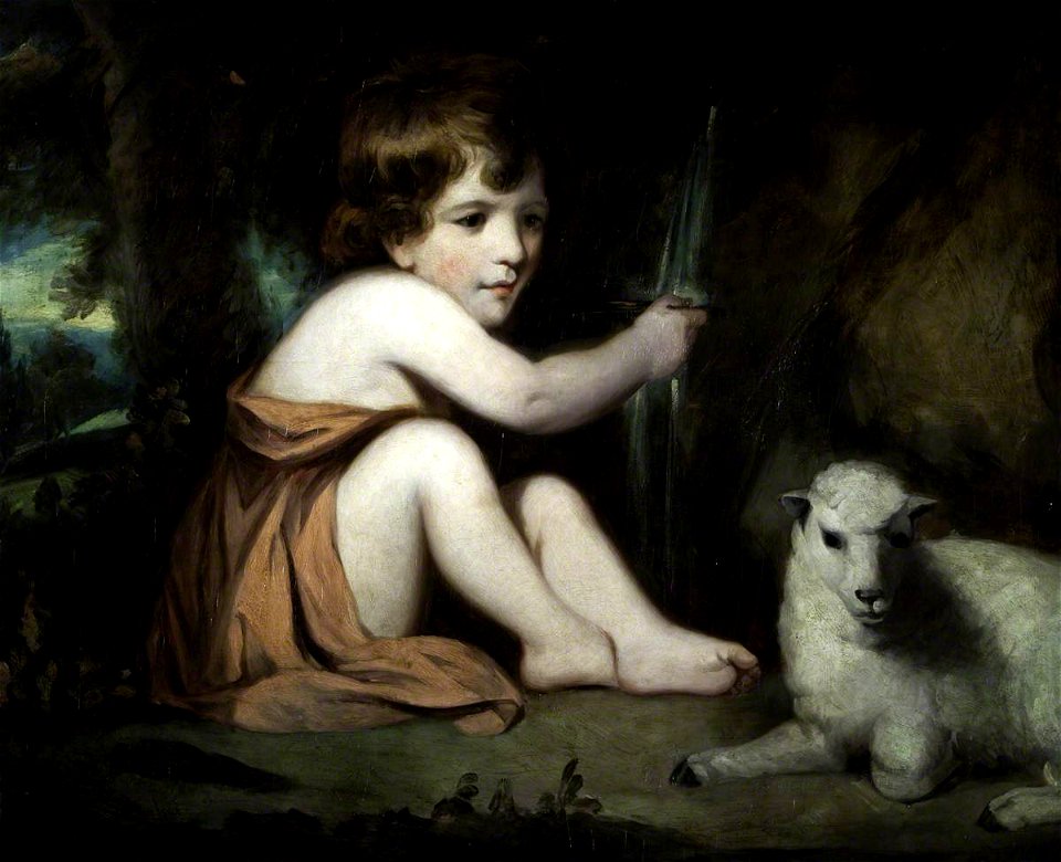 Joshua Reynolds (1723-1792) (after) - Master Watkin Wynn (1772–1840), Later Sir Watkin Williams-Wynne, 5th Bt, as the Infant Saint John the Baptist - 414266 - National Trust