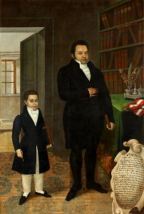 José Gil de Castro - Mariano Alejo Álvarez and his Son. Free illustration for personal and commercial use.