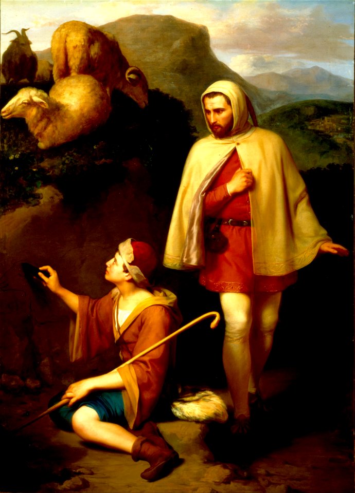 José María Obregón - Giotto and Cimabue - Google Art Project