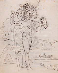 Joshua Cristall - Pan assailed by Putti - 1842 - Cristall-K07770
