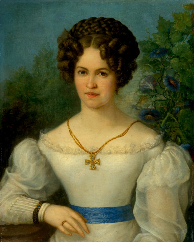 Jozef Ginovský - Portrait of a Young Lady in a White Dress - O 5 - Slovak National Gallery