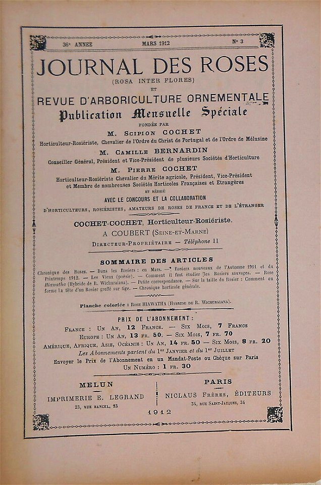 Journal des roses mars 1912