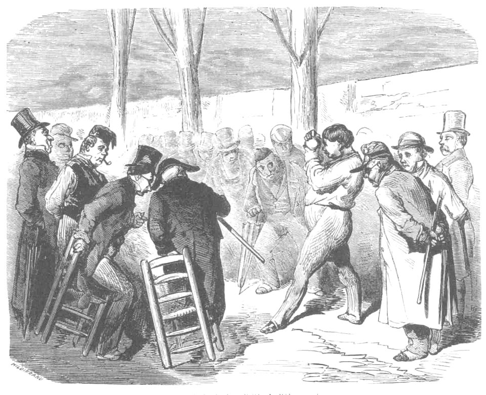 Joueurs de boule par Gustave Doré