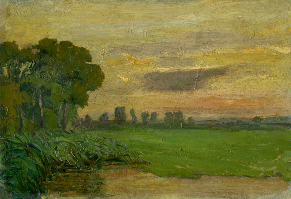 Jozef Hanula - Západ slnka v Kaloči - O 1150 - Slovak National Gallery