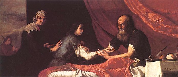 José de Ribera - Jacob Receives Isaac's Blessing - WGA19377