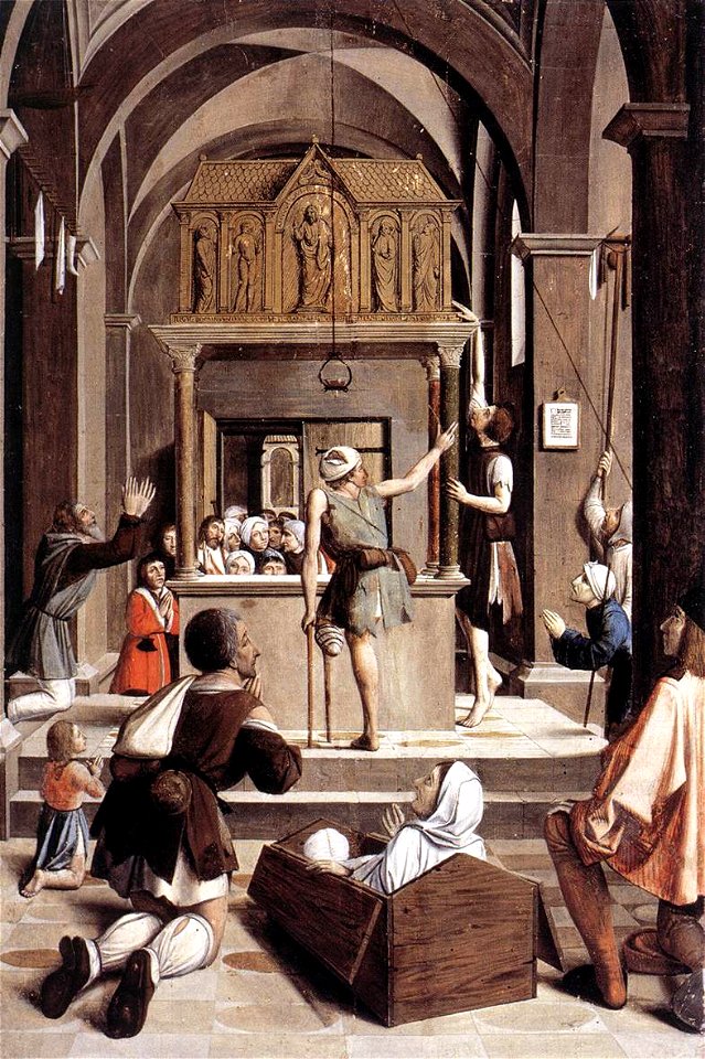 Josse Lieferinxe - Pilgrims at the Tomb of St Sebastian - WGA12991