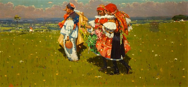 Joza Uprka Auf dem Weg zur Kirmes 1915