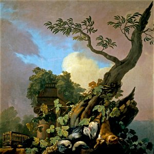 José del Castillo - Bodegón de caza, aves y liebre