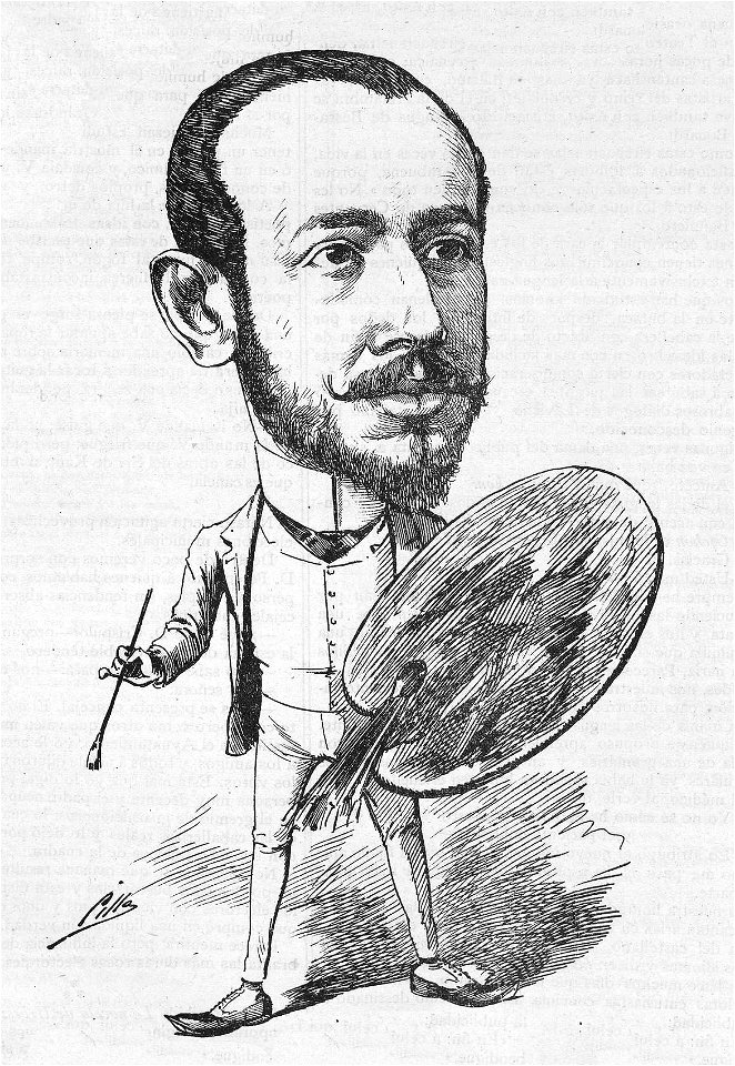 José Blanco Coris, de Cilla, Madrid Cómico, 16-04-1887 (cropped)