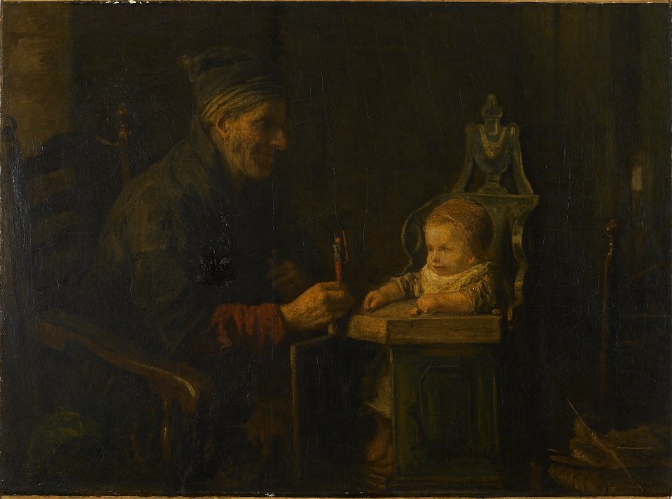 Jozef Israëls - Old Man and Baby - Walters 37658