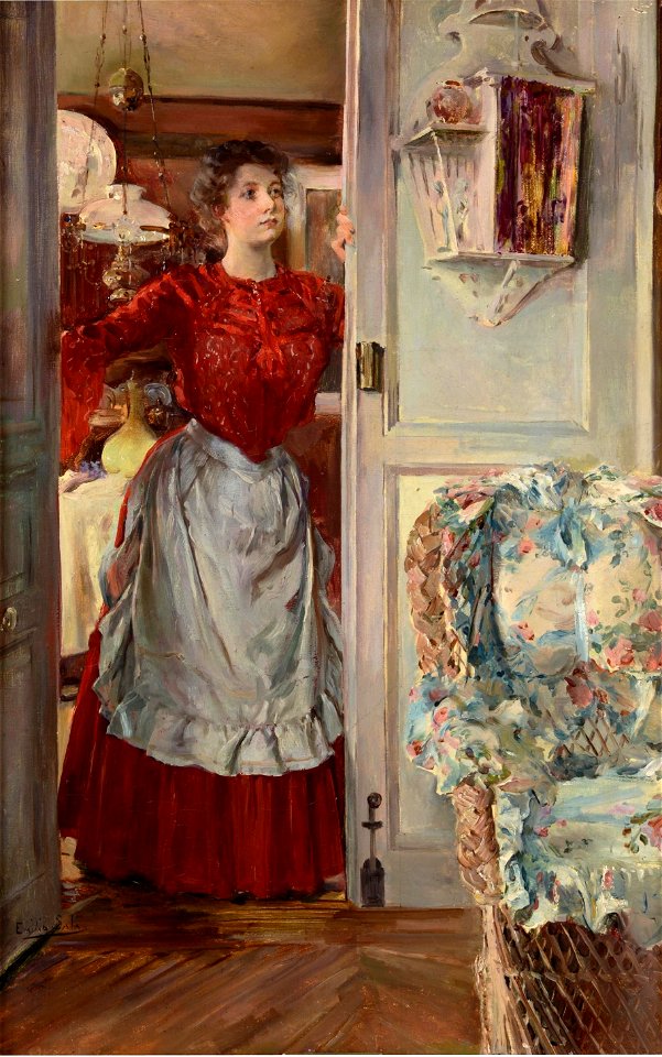 Joven en una puerta, de Emilio Sala Francés (Museo del Prado)