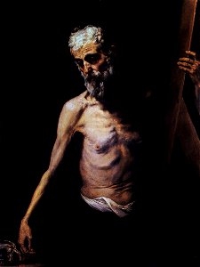 José de Ribera - St Andrew - WGA19358. Free illustration for personal and commercial use.