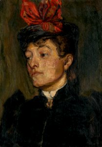Jozef Hanula - Head of a Lady in a Hat - O 6286 - Slovak National Gallery