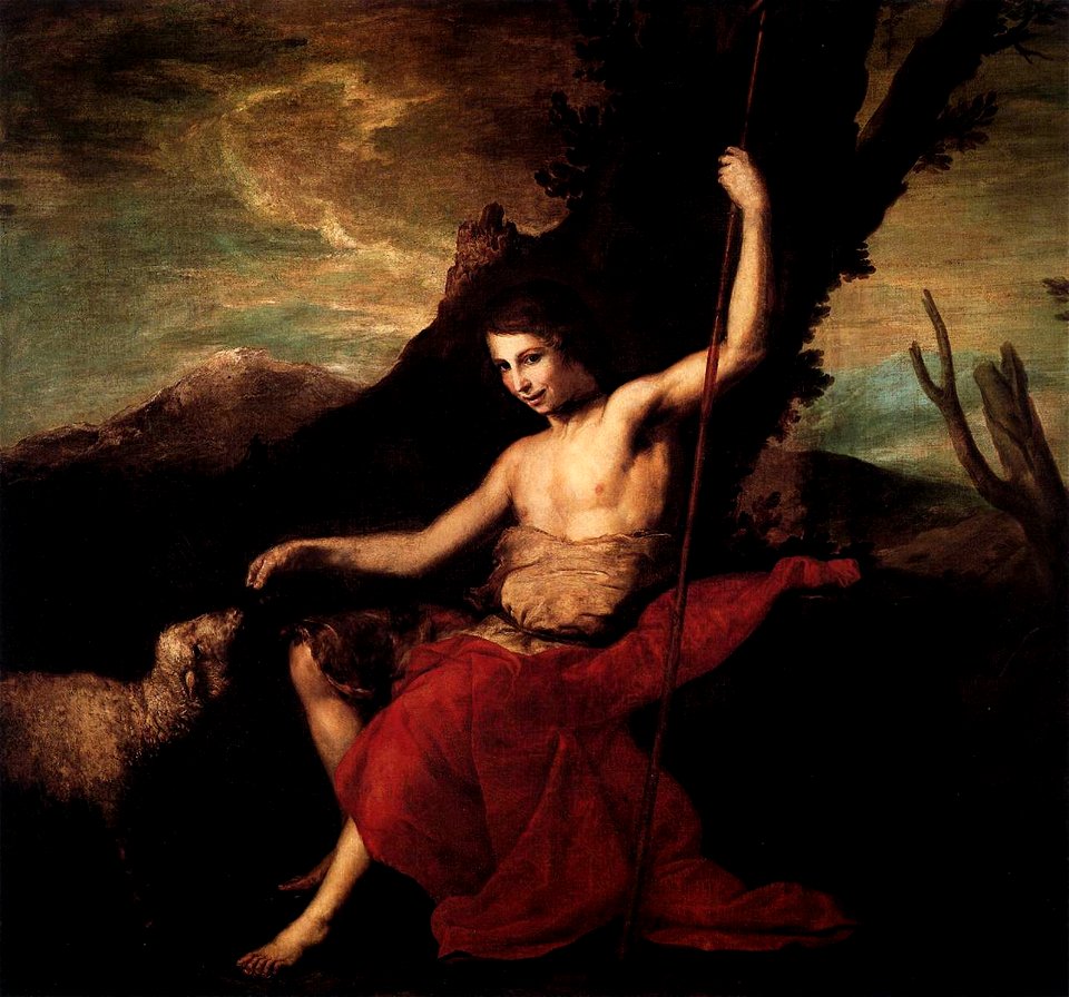 José de Ribera - St John the Baptist in the Desert - WGA19390