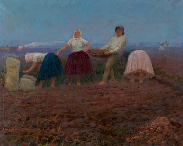 Jozef Theodor Mousson - Vyberanie zemiakov - O 569 - Slovak National Gallery
