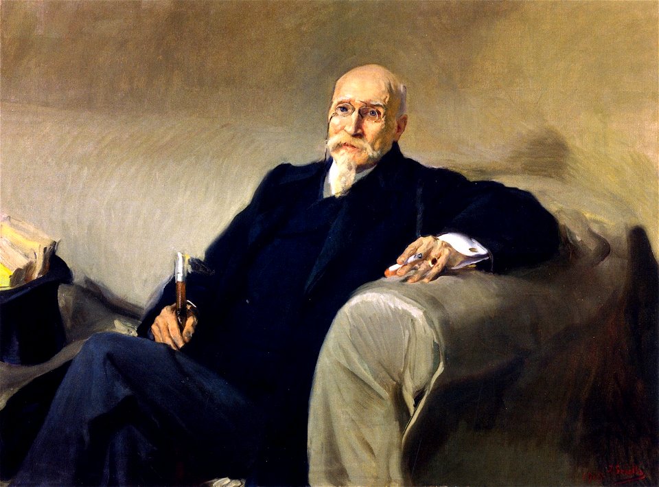 José Echegaray, por Joaquín Sorolla (Banco de España)