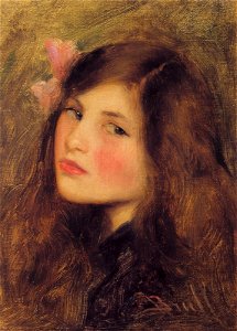 Jove amb llaç rosa - Joan Brull i Vinyoles (1863-1912)