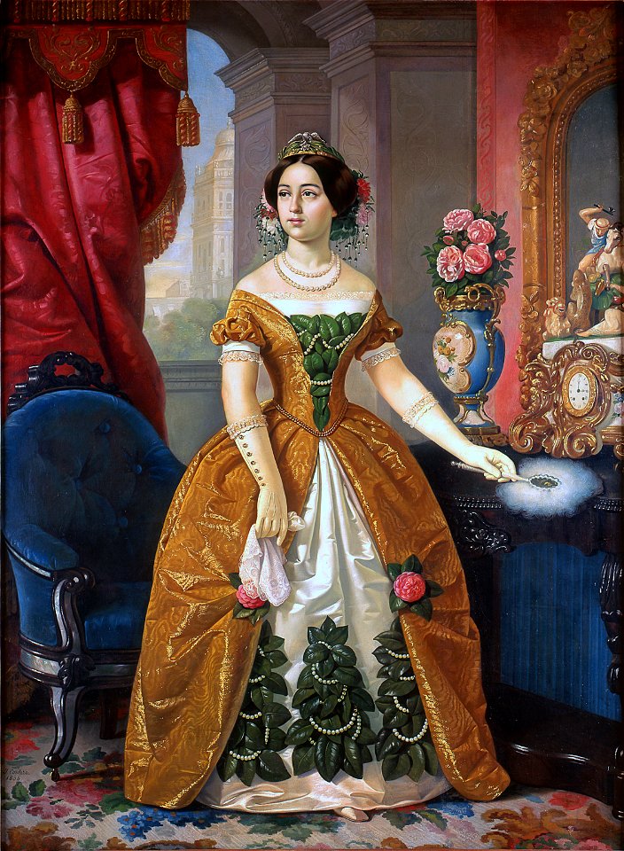Juan Cordero - Portrait of Doña Dolores Tosta de Santa Anna - Google Art ProjectFXD