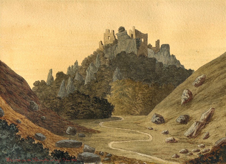 Jozef Könyöki - Hričovský hrad - M 220 - Ernest Zmeták Art Gallery