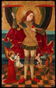 Juan de la Abadía, 'The Elder' - Saint Michael Weighing Souls - Google Art Project. Free illustration for personal and commercial use.