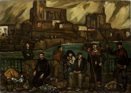 José Gutiérrez Solana - Marineros de Castro Urdiales - LA2387 - Hispanic Society of America