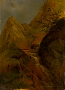 Jozef Božetech Klemens - Mountain Landscape with a Waterfall - O 8 - Slovak National Gallery