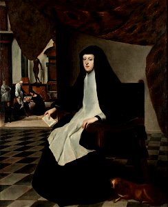 Juan Bautista Martínez del Mazo - Retrato de doña Mariana de Austria