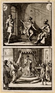 Jozef in de gevangenis met de bakker en de schenker, Jozef voor farao, objectnr A 48131