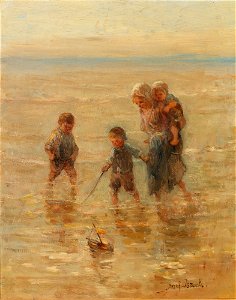 Jozef israels kinderen der zee children playing in the surf113142)