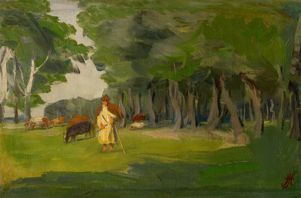Jozef Hanula - Pastva v Kaloči - O 1159 - Slovak National Gallery