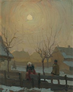 Jozef Theodor Mousson - Zima na dedine - O 108 - East Slovak Gallery