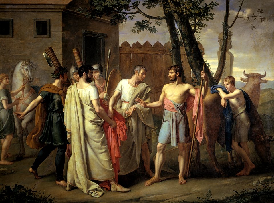 Juan Antonio Ribera - Cincinato abandona el arado para dictar leyes a Roma, 1806