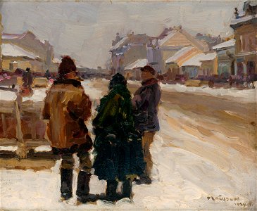 Jozef Theodor Mousson - Na michalskom trhu - O 865 - Slovak National Gallery