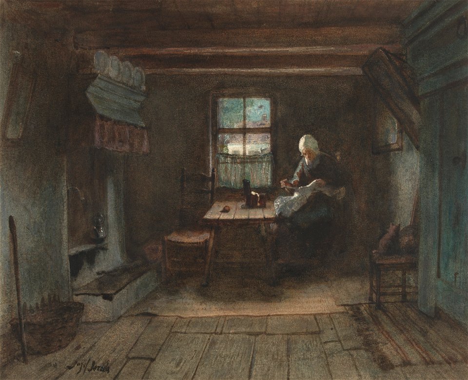 Jozef Israëls - Boerenbinnenhuis