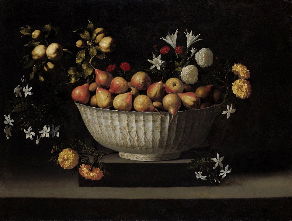 Juan de Zurbarán - Flowers and Fruit in a China Bowl - 1947.511 - Art Institute of Chicago