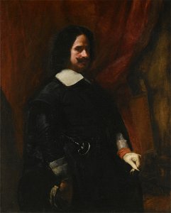 Juan Bautista Martinez del Mazo - Portrait of Diego de Silva y Velazquez. Free illustration for personal and commercial use.