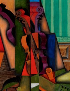 Juan Gris - Violon et guitare. Free illustration for personal and commercial use.