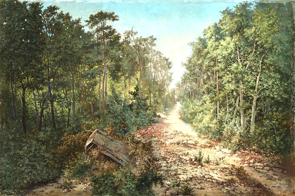 João Batista Pagani - Paisagem, 1890. Free illustration for personal and commercial use.