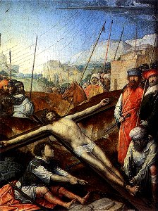 Juan de Flandes - Christ Nailed to the Cross - WGA12051. Free illustration for personal and commercial use.